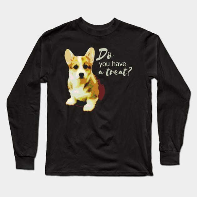 Vintage Puppy Corgi Long Sleeve T-Shirt by diystore